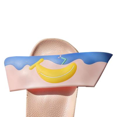 China Manufacturer Supply Customizable Cartoon PVC Fruit Pattern Slipper Vamp Beach Three Dimensional Shoe Uppers for sale