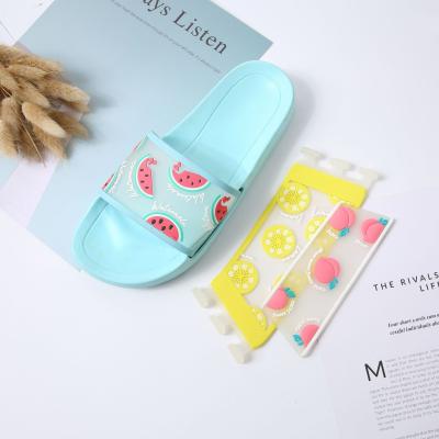 China PVC factory direct supply customizable cartoon cute fruit styles shoes accessories PVC vamp upper clear vamp for sale