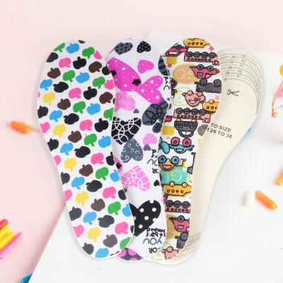 China Wholesale Children's Shoes Border No Deformation And Cut Size Printed Insoles Kids Latex Insole for sale