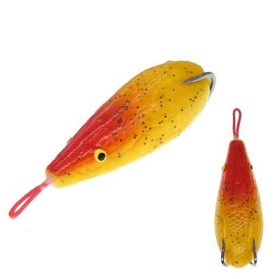 China Plastic Quality Nice Lure Orange Fishing Trolling Frog For Fishing for sale