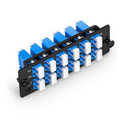 China P12LC2XSMF 12 LC/PC Fiber Optic Patch Panel 12 Port 24 Fibers OS2 Single Mode for sale