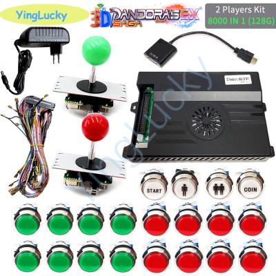 China DIY Pandora 8000 3D Wifi Kit All In One, Three And Joystick And 33mm Button Console Arcade Kit for sale