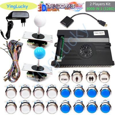 China DIY Pandora 8000 3D Wifi Kit All In One, Three And Joystick And 33mm Button Console Arcade Kit for sale