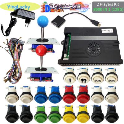 China DIY Pandora 8000 3D Wifi Kit All In One, Three And Joystick And 33mm Button Console Arcade Kit for sale