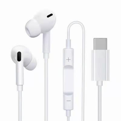 China Stereo Perfect Sound Type-c For Android Mobile Phone Stylish Binaural Earphone High Ratio In Ear Earphone Wired Earphone With MIC for sale