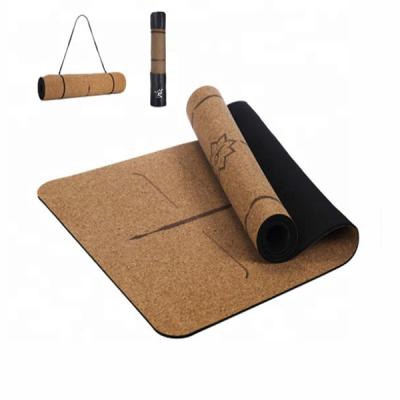 China Eco-friendly 5mm Cork Tpe Yoga Mat Tpe and Cork Yoga Mat Oem Shrink Wrap Full Wooden Fitness Exercise Close Up +TPE 183*61*0.5cm 3-5days for sale