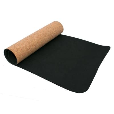 China Customized Cork Yoga Mat Logo Shrink Wrap Tape 5mm Cork Yoga Mat Eco Friendly CORK+TPE Logo or Copy Logo Customize Logo Base over 100pcs for sale