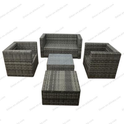 China Modern Plastic Nova Balcony Gray Wicker Hand-make Woven Bistros Outdoor Aluminum Sitting Furniture for sale