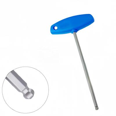 China Chrome molybdenum steel T-shaped hexagonal ball head wrench screwdriver repair  metric T-shaped wrench for sale