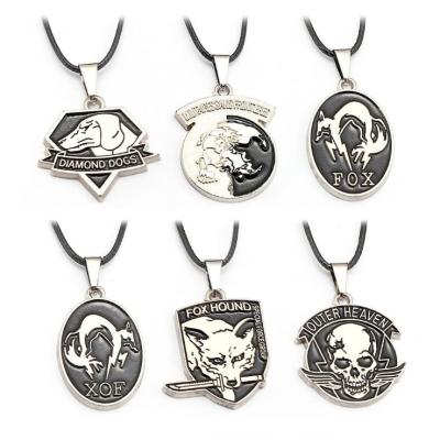 China Punk Skull Outer Alloy Animal Sky Dog Fox Sky Dog Necklace Solid 5 Gear Metal Game Pendant Pendant Souvenir for sale