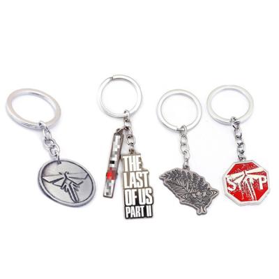 China Metal Game The End Of Us Metal Key Chain Pendant 2 Keychain For Men Car Jewelry Porte de llavero Clef Chaveiro Gift for sale