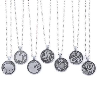 China Vintage Anime The Seven Deadly Sins Meliodas Dragon Necklaces Nanatsu no Taizai Coin Pendant Necklace for Men Choker Jewelry Accessories for sale