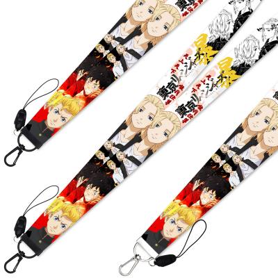 China Tokyo Avengers Anime Accessories Neck Strap Phone Chain Nylon Lanyard Keychain Cartoon Women Jewelry Bag Work ID Card Bag for sale