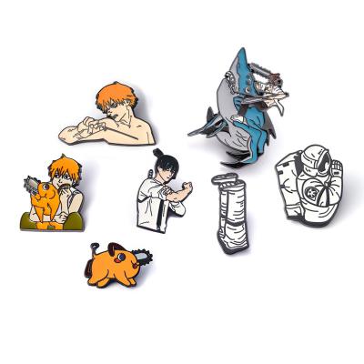 China ALLOY Chainsaw Man Cartoon Shark Volkner Astronaut Brooch Entourage Alloy Pins for sale