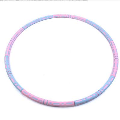 China Stainless + NBR High Quality Weight 6 Sections 8 Adjustable Size Slimming Circle Fitness Polynesian Dance Hoop for sale