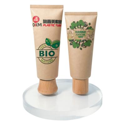 China Cosmetic Biodegradable Plastic Tube Packaging Eco Friendly Cosmetic Tubes Paper Tube for sale