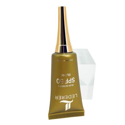 China Gold 10g Package Eye Cream Squeeze Cosmetic Empty Refillable Essence Tube Soft Tube For Cream for sale