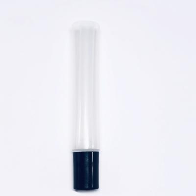 China Black 25ml Cosmetic Screw Cap Inclined Tip Lip Gloss Tube Twin Tube For Lip Gloss Packaging for sale