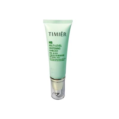 China Recyclable Green Plastic Pump Tube Eye Ointment Essence Cream Packaging Tube For Cosmetic for sale