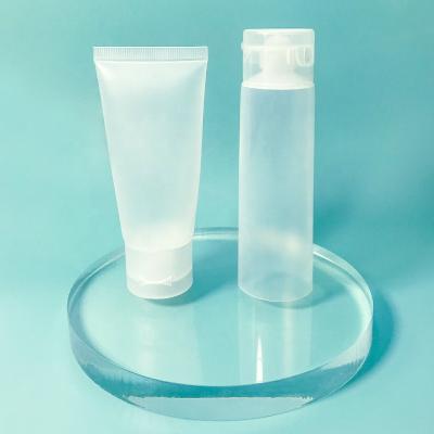 China 10ml 30ml 50ml 100ml Cosmetic Clear Plastic Soft Tubes Empty Cosmetic Cream Packaging Flip Top Custom Transparent Emulsion Lotion Tube for sale