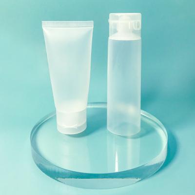 China Personal Skin Care Packaging In Transparent Empty Plastic Face Cream Detergent Stock 50ml Hand Stock Cosmetic Packaging Tube for sale