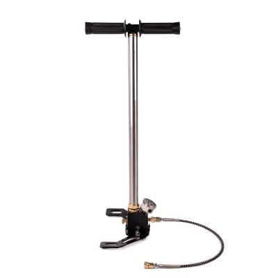 China 3 Stage 300 Bar Air PCP Paintball Hand Pump bomba high pressure pompa for car tire filling for sale