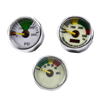 China Pneumatic System M10*1 OD25mm Mini Air Pressure Gauge Manometer for Paintball PCP Pneumatic Gun for sale