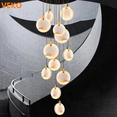 China Large Modern Chandelier for High Ceiling Pendant Light Spiral Chandelier for Long Staircase Chandelier for sale