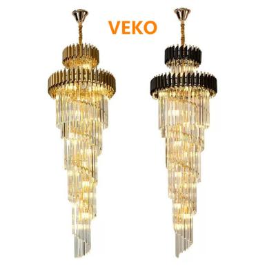 China Modern Stairs Chandelier Customize Decorative Modern Design For Large Living Room Long Chandeliers for sale