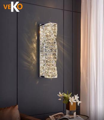 China Modern Led Crystal Wall Lamp Bedside Chandelier Wall Lamp Modern Scone Lights Modern Luxury Crystal Wall Lamp for sale