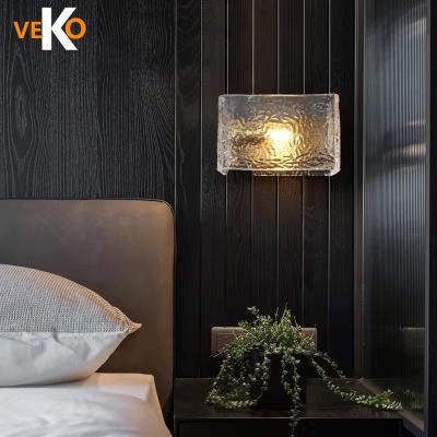 China VEKO Luxury Wall Chandelier Wall Lamps Modern Brass Glass Modern Side Light Hotel Bedside Wall Lamps for sale