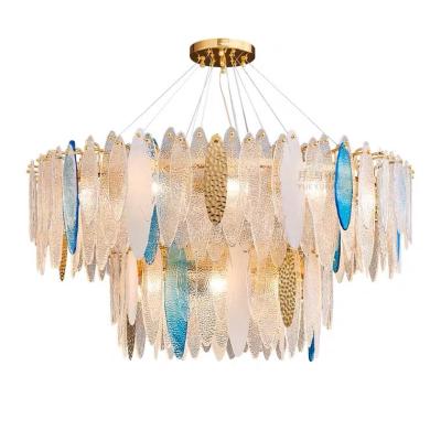 China Zhongshan Modern Large Glass Chandelier Wholesale Luxury Banquet Hall Chandelier Lamp for sale