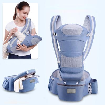 China BUKREIN 6-in-1 Cloth Baby Carrier with Waist Stool and Hip Seat for Breastfeeding One Size Fits All for sale