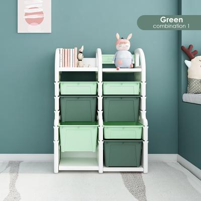 China New Contemporary Plastic Indoor Toy Storage Kids Kids Shelf and Cabinet Baby Storage Rack for sale