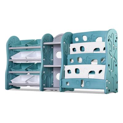 China New Contemporary Plastic Kids Storage Indoor Book Shelves With Study Desk Baby Bottle With Milk Storage for sale