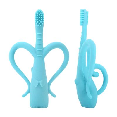 China BPA Free High Quality Soft Baby Finger Toothbrush Silicone Finger Colorful Practicing Toothbrush For Baby for sale