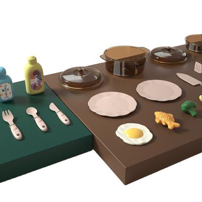 China Eco-friendly Kids Educational Toy Girls Cooking Pretend Play Kitchen Toys Sets Plastic for sale