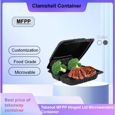 China Various Sizes Takeaway Meal Container for MFPP Market Demand,Takeout MFPP Hinged Lid Microwavable Container,9”x9”x3” for sale