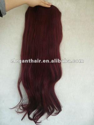 China 99J Wave, 26 Inch Chinese Hair Half Main Wig, 3/4 Body Wig for sale