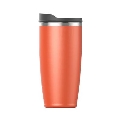 China PORTABLE Double Wall Stainless Steel Travel Insulated Coffee Mug with Leak Proof Slider Lid and Straw for Coffee and Water for sale