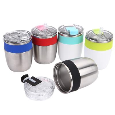 China 12oz Muti-Lids Vacuum Bottle Stainless Steel Viable Tritan Coffee Mugs For Office for sale