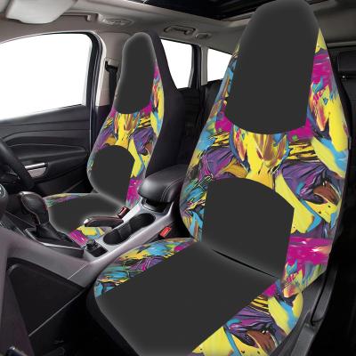 China Luxury Car Seat Covers Graffiti Printing Car Sports Graffiti Seat Covers Universal High Quality Full Set Cover 5 for sale