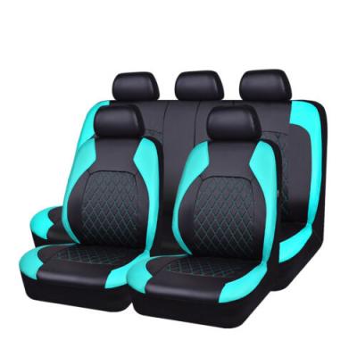 China Fashion Sports Car Leather Seat Covers Double Color PU Leather Car Seat Cover Full Set Cover High Quality Universal Luxury 5 Seats for sale