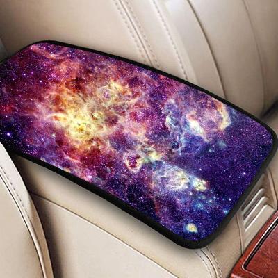 China Starry Galaxy Sky Pattern Car Armrest Pad Entrance Printing Car Armrest Pad Center Console Decoration Luxury High Quality Auto Cushion Cover for sale