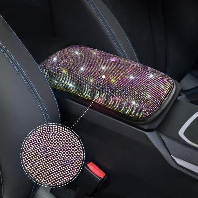 China Luxury Car Decoration Diamonds Center Console Cushion Pad Auto Car Armrest Pad Armrest Pad Luxury Car Styling for sale