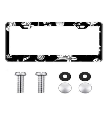 China Universal Custom Car Decoration View Gray Card Plate Printing Factory Business Factory Sheet Model Car Registration Plate Frame for sale