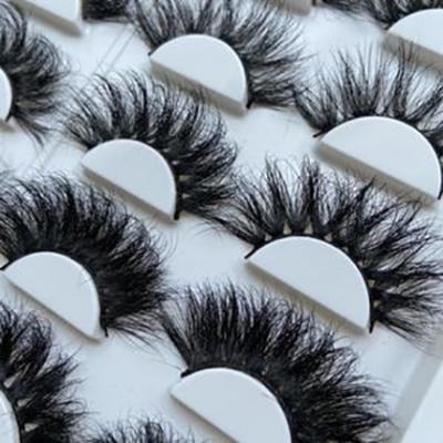 China Long Natural 5d Mink Eyelashes 3D Mink Lashes Vendor 22mm 25mm 27mm for sale