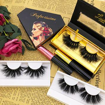 China Natural long own brand 3d mink eyelashes 25mm custom real mink eyelashes packaging box eyelashes private label for sale