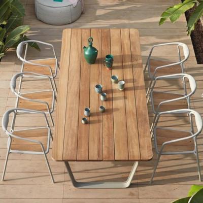 China Modern Outdoor Furniture Rattan 6 Chairs and  1 Table Outdoor Dining Set for sale