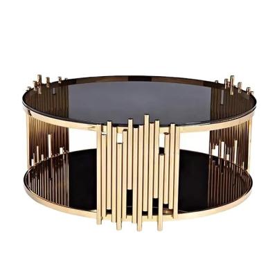 China Modern Living Room Coffee Table Furniture Metal Plating Mirror Luxury Modern Design Coffee Table Set for sale